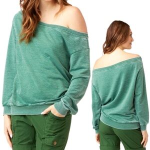 XCVI Tavia Burnout Green Sweatshirt NWT!